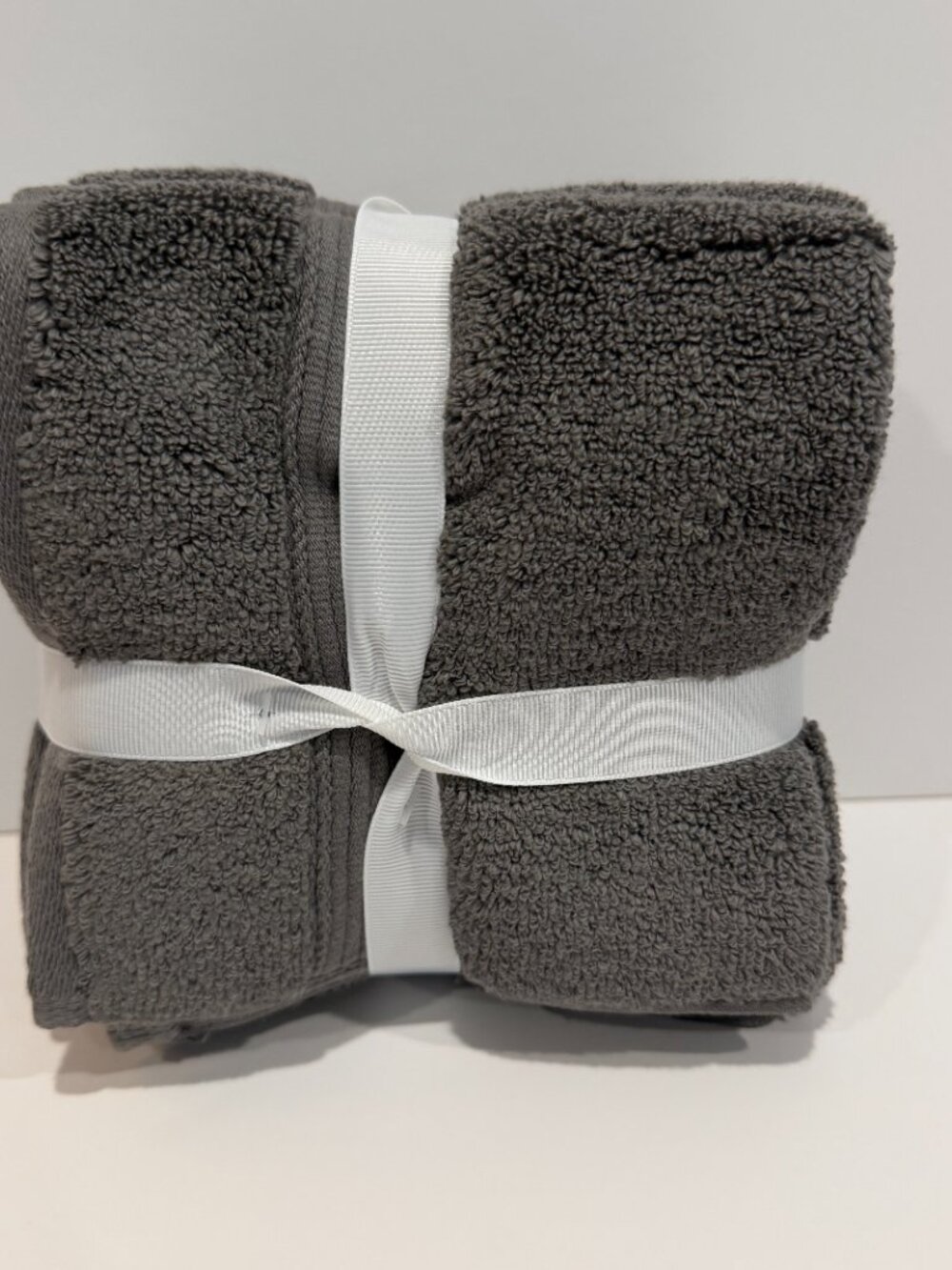 Brooks Brothers Washcloths Set of 4 Charcoal Gray Zero Twist Solucell 13x13" NWT - Picture 5 of 12